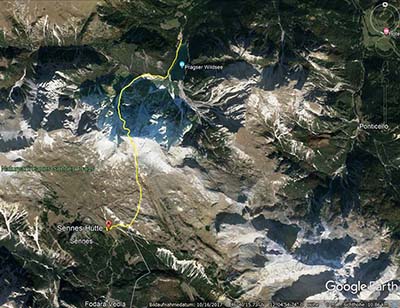 Google Wanderstrecke