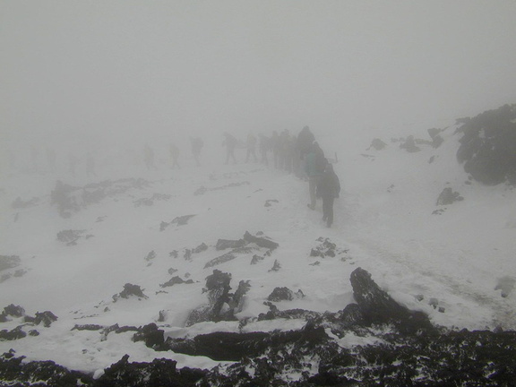 Etna Nebel und Schnee