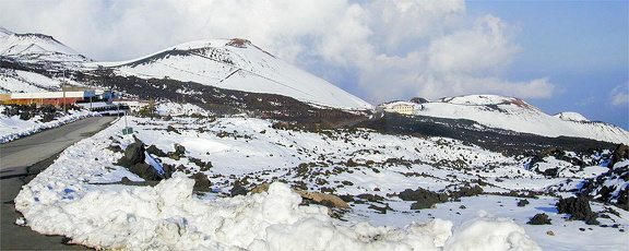 Berghütten am Etna